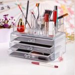 استند آرایشی سه کشو اکرلیک