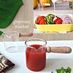 سس خوری شیشه ای با دسته چوبی شانو