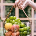 ظرف اکریلیک دسته چرمی مشکی