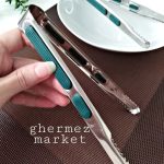 انبر یخ استیل دسته سیلیکونی
