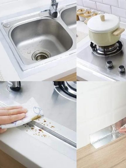 نوار چسب فویلی دور گاز و سینک